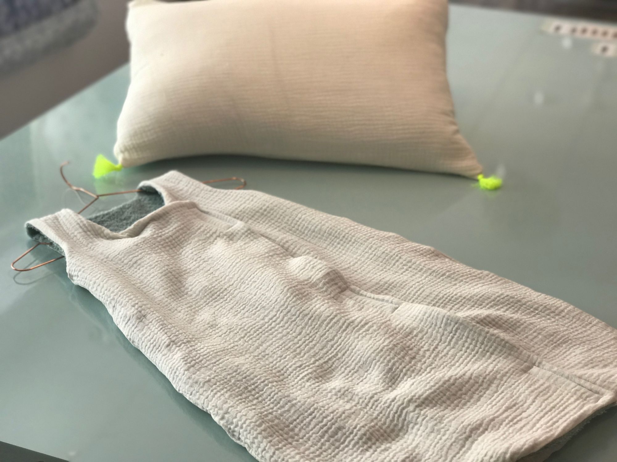 Selbstgenähter Baby-Schlafsack.