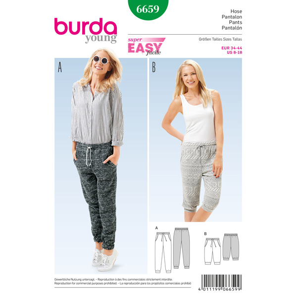 Schmale Jogginghose mit Gummizug in der Taille