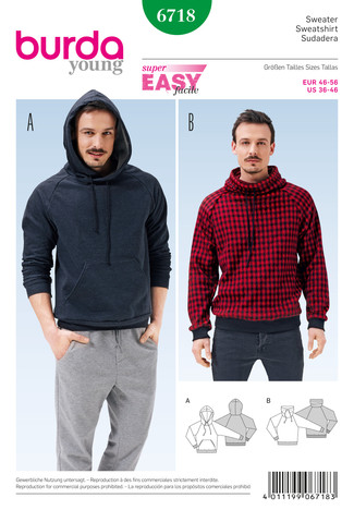 Besuche den burda style-Kurs Hoody Herren
